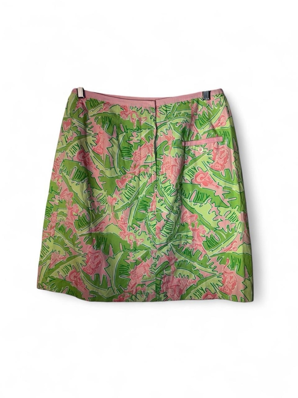 Lilly Pulitzer Pink & Green Tropical A-Line Skirt - Picture 2 of 7